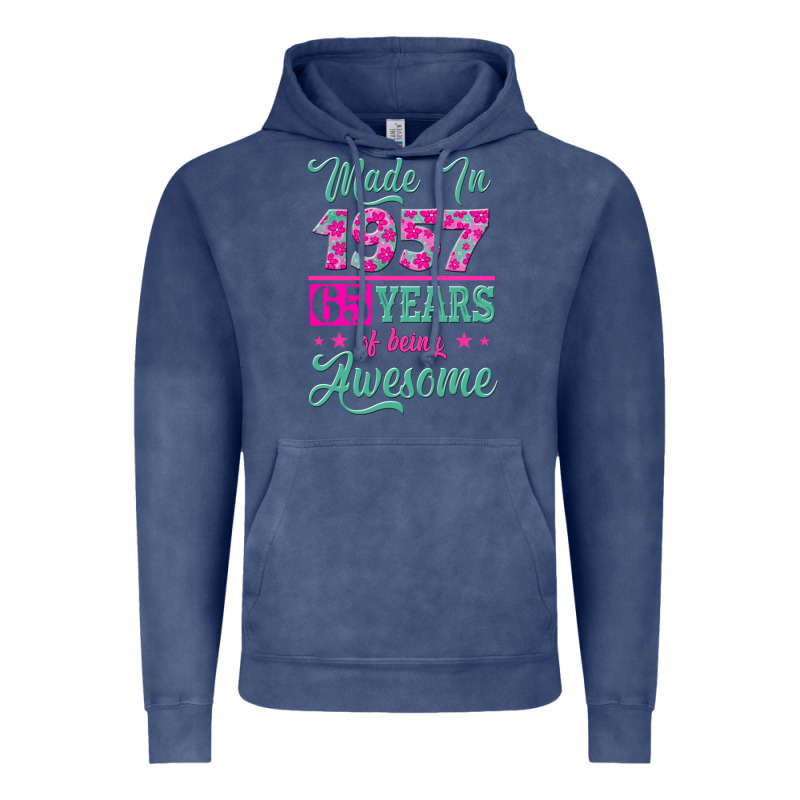 Made In 1957, 65 Years Of Being Awesome Kopya Vintage Hoodie by Jasminsmagicworld | Teevron
