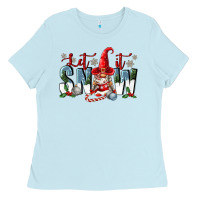 Baby Blue let it snow Ladies Tee - FaDigitalArtStudio
