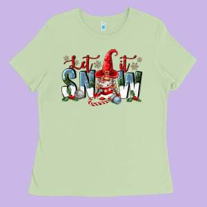 Let It Snow Ladies Tee Designed By Fadigitalartstudio