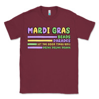 Burgundy mardi gras beads Classic Tee - MaliasSmallBusiness