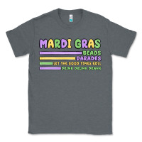 Charcoal Heather mardi gras beads Classic Tee - MaliasSmallBusiness