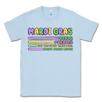 Dusty Blue mardi gras beads Classic Tee - MaliasSmallBusiness