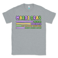 Heather Grey mardi gras beads Classic Tee - MaliasSmallBusiness