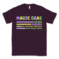 Plum mardi gras beads Classic Tee - MaliasSmallBusiness