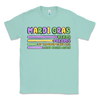 Seafoam mardi gras beads Classic Tee - MaliasSmallBusiness