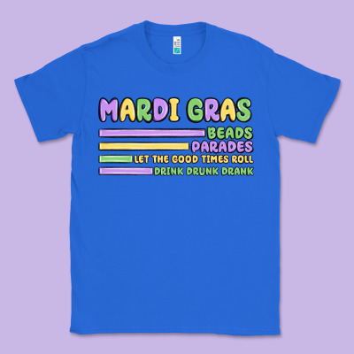Mardi Gras Beads Classic Tee Designed By Maliassmallbusiness