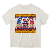 Cream usa gnome Heavy Core Tee - HRA Design Shop