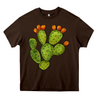 Chocolate Brown cactus Heavy Core Tee - BarkalooDesign