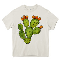 Cream cactus Heavy Core Tee - BarkalooDesign