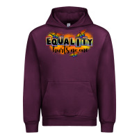 Mauve Wine Equality hurts no one Urban Hoodie - FaDigitalArtStudio