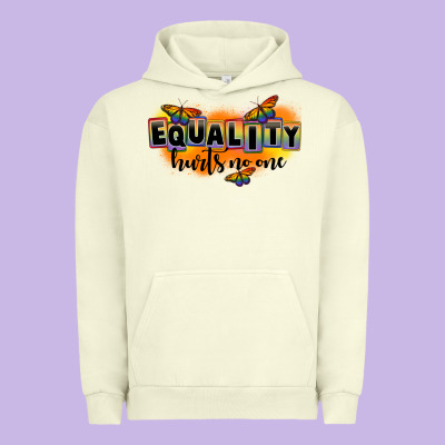 Equality Hurts No One Urban Hoodie Designed By Fadigitalartstudio