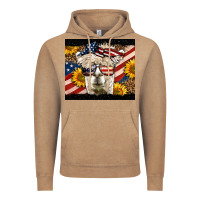 Vintage Coffee Western 4th Of July Llama Background Vintage Hoodie - LillyAllenDesigns