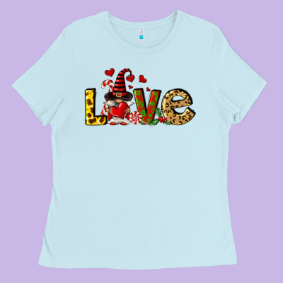 Love Gnomes Ladies Tee Designed By Fadigitalartstudio