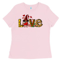 Bubblegum Pink love gnomes Ladies Tee - FaDigitalArtStudio