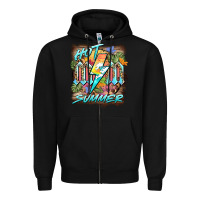 Black hot mom summer Zipper Hoodie - BarkalooDesign