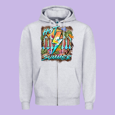 Hot Mom Summer Zipper Hoodie Designed By Barkaloodesign