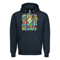 Navy hot mom summer Zipper Hoodie - BarkalooDesign