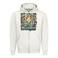 Oatmeal Heather hot mom summer Zipper Hoodie - BarkalooDesign