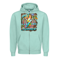 Seafoam hot mom summer Zipper Hoodie - BarkalooDesign