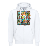 White hot mom summer Zipper Hoodie - BarkalooDesign