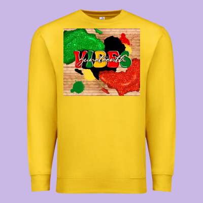 Juneteenth Vibes Premium Sweatshirt Designed By Tumblerdesignbyshophia