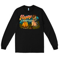 Black happy camping Long Sleeve Tee - NancyCooperArtShop