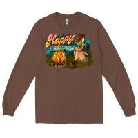 Chestnut happy camping Long Sleeve Tee - NancyCooperArtShop