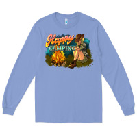 Colony Blue happy camping Long Sleeve Tee - NancyCooperArtShop