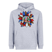 Heather Grey dominican sunflower Heavyweight Hoodie - texasbilliewilder