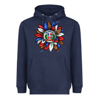 Navy dominican sunflower Heavyweight Hoodie - texasbilliewilder