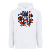 White dominican sunflower Heavyweight Hoodie - texasbilliewilder