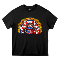 Black usa gnome sunflower rainbow Heavy Core Tee - HRA Design Shop