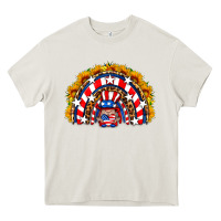 Cream usa gnome sunflower rainbow Heavy Core Tee - HRA Design Shop