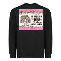 Black it takes a big to shape little minds Heavyweight Sweatshirt - MaliasSmallBusiness