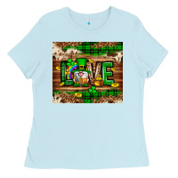 Baby Blue St. patrick's day love gnome tumbler Ladies Tee - Neo Western