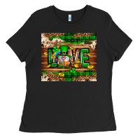 Black St. patrick's day love gnome tumbler Ladies Tee - Neo Western