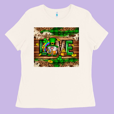 St. Patrick's Day Love Gnome Tumbler Ladies Tee Designed By Neo Western