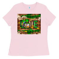 Bubblegum Pink St. patrick's day love gnome tumbler Ladies Tee - Neo Western