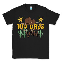 Black 100 days y'all Classic Tee - MaliasSmallBusiness