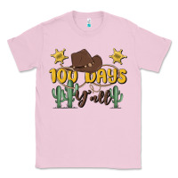 Bubblegum Pink 100 days y'all Classic Tee - MaliasSmallBusiness