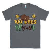 Charcoal Heather 100 days y'all Classic Tee - MaliasSmallBusiness