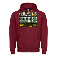 Burgundy cowhide cacti sunflowers christmas mousepad Zipper Hoodie - Jasminsmagicworld