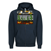 Navy cowhide cacti sunflowers christmas mousepad Zipper Hoodie - Jasminsmagicworld