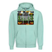 Seafoam cowhide cacti sunflowers christmas mousepad Zipper Hoodie - Jasminsmagicworld