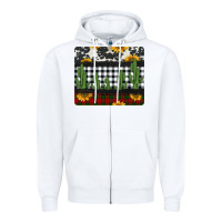 White cowhide cacti sunflowers christmas mousepad Zipper Hoodie - Jasminsmagicworld