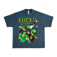 Midnight Navy lucky cowboy Urban Heavy Tee - MaliasSmallBusiness