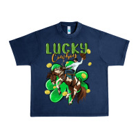 Navy lucky cowboy Urban Heavy Tee - MaliasSmallBusiness