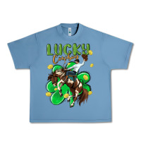 Pebble Blue lucky cowboy Urban Heavy Tee - MaliasSmallBusiness
