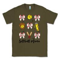 Army Green softball coquette bow Classic Tee - JahusDesignShop