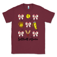 Burgundy softball coquette bow Classic Tee - JahusDesignShop